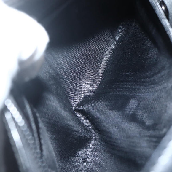 GUCCI Shoulder Bag Enamel Black Silver 001 3031 Auth 143306