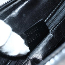 GUCCI Shoulder Bag Enamel Black Silver 001 3031 Auth 143306-20