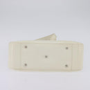 GUCCI Hand Bag Enamel 2way White Silver 001 1013 0504 Auth 143307-11