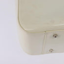 GUCCI Hand Bag Enamel 2way White Silver 001 1013 0504 Auth 143307-14