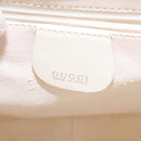 GUCCI Hand Bag Enamel 2way White Silver 001 1013 0504 Auth 143307-16