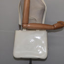 GUCCI Hand Bag Enamel 2way White Silver 001 1013 0504 Auth 143307-22