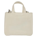 GUCCI Hand Bag Enamel 2way White Silver 001 1013 0504 Auth 143307-3