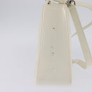 GUCCI Hand Bag Enamel 2way White Silver 001 1013 0504 Auth 143307-4