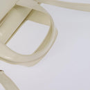 GUCCI Hand Bag Enamel 2way White Silver 001 1013 0504 Auth 143307-7