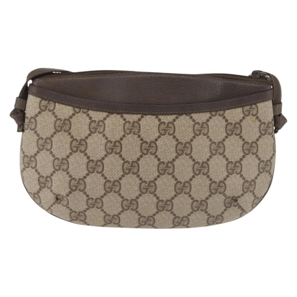 GUCCI GG Supreme Shoulder Bag PVC Beige Gold 904 02 020 Auth 143309