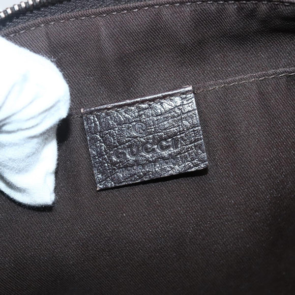 GUCCI GG Supreme Clutch Bag PVC Beige Silver 130653 Auth 143310