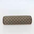 GUCCI GG Supreme Clutch Bag PVC Beige Silver 130653 Auth 143310-6