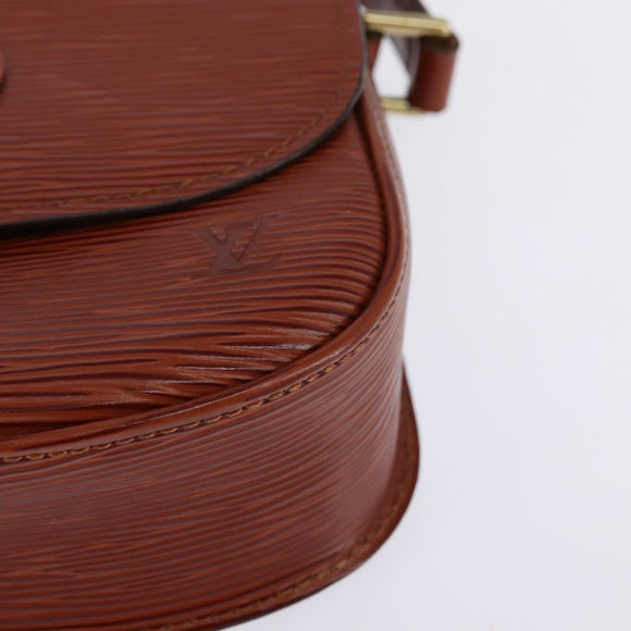 LOUIS VUITTON Epi Saint Cloud PM Shoulder Bag Brown M52213 LV Auth 143321