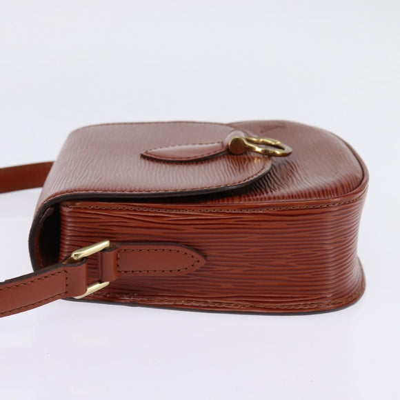 LOUIS VUITTON Epi Saint Cloud PM Shoulder Bag Brown M52213 LV Auth 143321