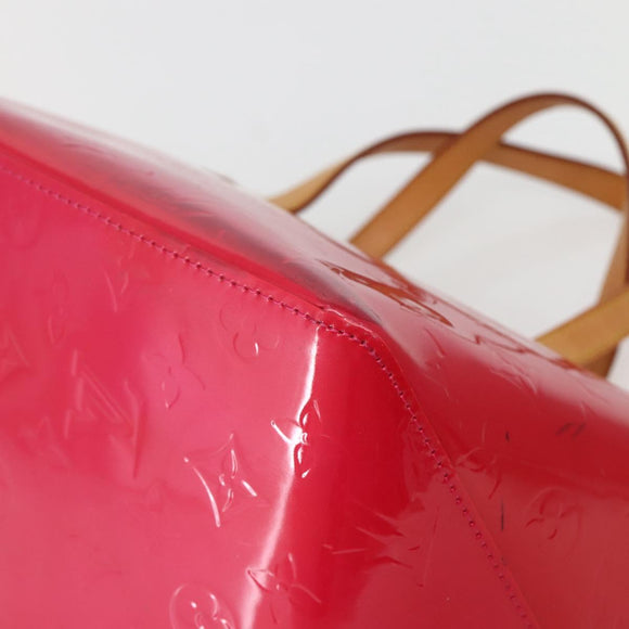 LOUIS VUITTON Monogram Vernis Bellevue PM Hand Bag Rose Pop M93669 Auth 143327