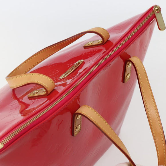 LOUIS VUITTON Monogram Vernis Bellevue PM Hand Bag Rose Pop M93669 Auth 143327