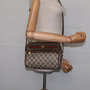 GUCCI GG Supreme Web Sherry Line Bag PVC Beige Gold 56 02 087 Auth 143328-21