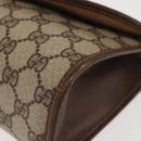 GUCCI GG Supreme Web Sherry Line Bag PVC Beige Gold 156 01 031 Auth 143329-10