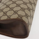 GUCCI GG Supreme Web Sherry Line Bag PVC Beige Gold 156 01 031 Auth 143329-11