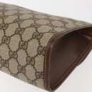 GUCCI GG Supreme Web Sherry Line Bag PVC Beige Gold 156 01 031 Auth 143329-12