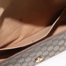 GUCCI GG Supreme Web Sherry Line Bag PVC Beige Gold 156 01 031 Auth 143329-19