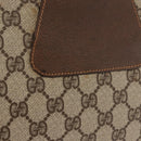 GUCCI GG Supreme Web Sherry Line Bag PVC Beige Gold 156 01 031 Auth 143329-4