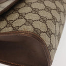 GUCCI GG Supreme Web Sherry Line Bag PVC Beige Gold 156 01 031 Auth 143329-9