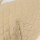 BALLY Shoulder Bag Leather Beige Gold Auth 143330-9