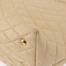 BALLY Shoulder Bag Leather Beige Gold Auth 143330-16
