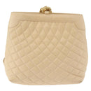 BALLY Shoulder Bag Leather Beige Gold Auth 143330-2