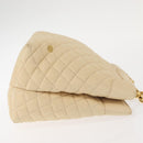 BALLY Shoulder Bag Leather Beige Gold Auth 143330-3