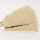 BALLY Shoulder Bag Leather Beige Gold Auth 143330-4