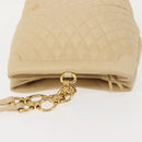 BALLY Shoulder Bag Leather Beige Gold Auth 143330-6