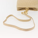 BALLY Shoulder Bag Leather Beige Gold Auth 143330-7