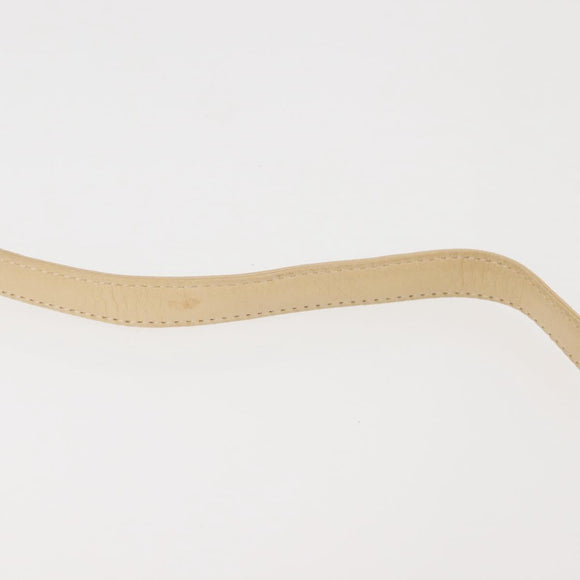 BALLY Shoulder Bag Leather Beige Gold Auth 143330