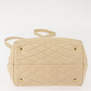 BALLY Shoulder Bag Leather Beige Gold Auth 143330-5
