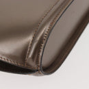 BALLY Hand Bag Leather Champagne Gold Auth 143331-9