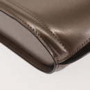 BALLY Hand Bag Leather Champagne Gold Auth 143331-14