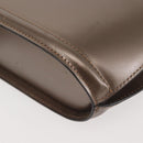 BALLY Hand Bag Leather Champagne Gold Auth 143331-16