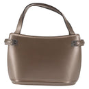 BALLY Hand Bag Leather Champagne Gold Auth 143331-13