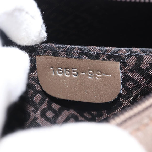 BALLY Hand Bag Leather Champagne Gold Auth 143331