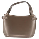 BALLY Hand Bag Leather Champagne Gold Auth 143331-2