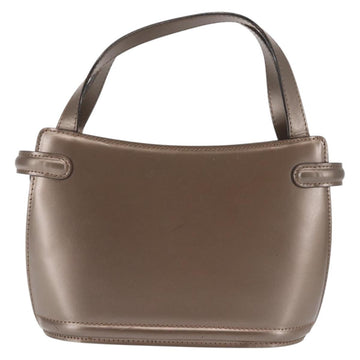 BALLY Hand Bag Leather Champagne Gold Auth 143331 - 0