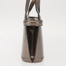 BALLY Hand Bag Leather Champagne Gold Auth 143331-4