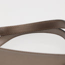 BALLY Hand Bag Leather Champagne Gold Auth 143331-8