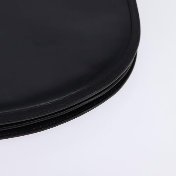 BALLY Shoulder Bag Leather Black Gold Auth 143332