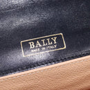 BALLY Shoulder Bag Leather Black Gold Auth 143332-18