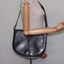 BALLY Shoulder Bag Leather Black Gold Auth 143332-21