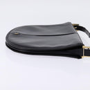 BALLY Shoulder Bag Leather Black Gold Auth 143332-4