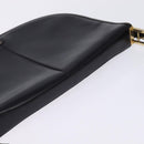 BALLY Shoulder Bag Leather Black Gold Auth 143332-6