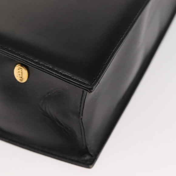 BALLY Shoulder Bag Leather Black Gold Auth 143333