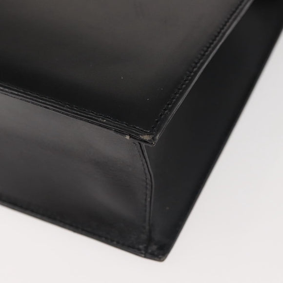 BALLY Shoulder Bag Leather Black Gold Auth 143333