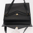 BALLY Shoulder Bag Leather Black Gold Auth 143333-17