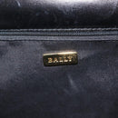 BALLY Shoulder Bag Leather Black Gold Auth 143333-18